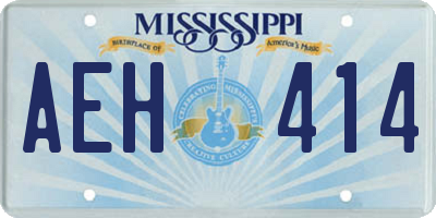 MS license plate AEH414