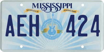 MS license plate AEH424
