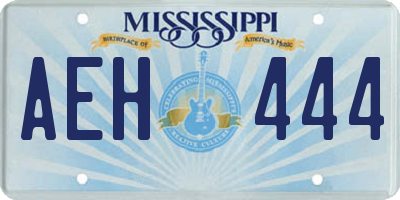 MS license plate AEH444