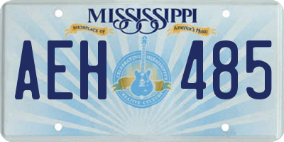 MS license plate AEH485