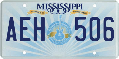 MS license plate AEH506