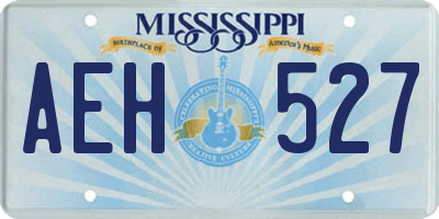 MS license plate AEH527
