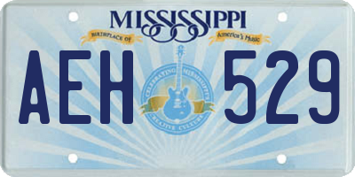 MS license plate AEH529