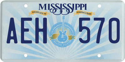 MS license plate AEH570