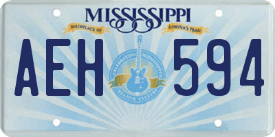 MS license plate AEH594
