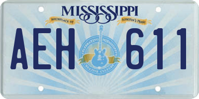 MS license plate AEH611