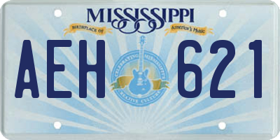 MS license plate AEH621