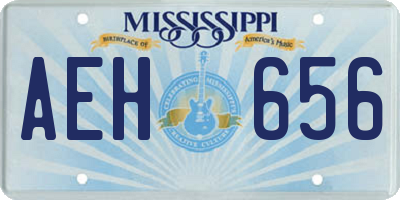 MS license plate AEH656