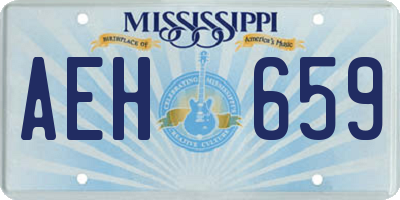 MS license plate AEH659