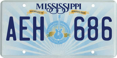 MS license plate AEH686