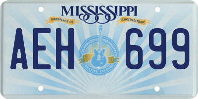 MS license plate AEH699