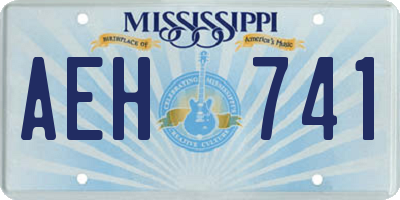MS license plate AEH741