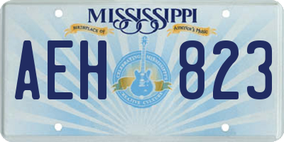 MS license plate AEH823