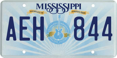 MS license plate AEH844