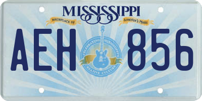 MS license plate AEH856