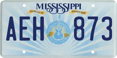 MS license plate AEH873