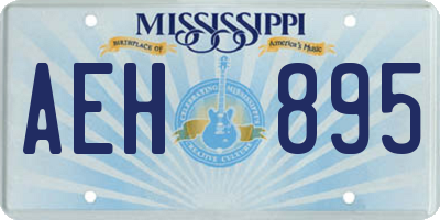 MS license plate AEH895