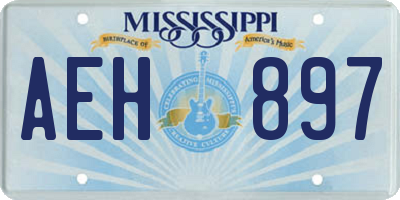 MS license plate AEH897