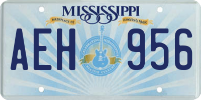 MS license plate AEH956
