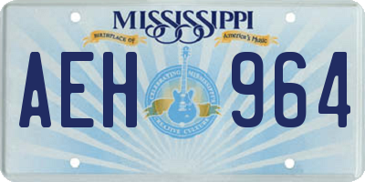 MS license plate AEH964