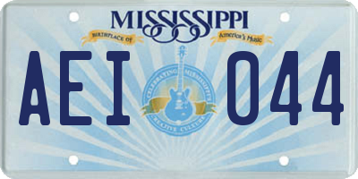 MS license plate AEI044