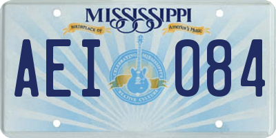 MS license plate AEI084