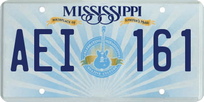 MS license plate AEI161