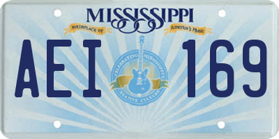 MS license plate AEI169