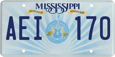 MS license plate AEI170