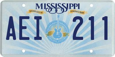 MS license plate AEI211