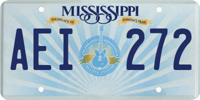 MS license plate AEI272