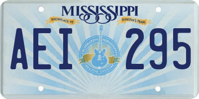 MS license plate AEI295