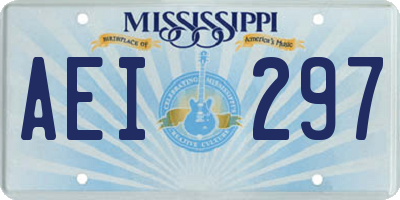 MS license plate AEI297