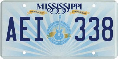 MS license plate AEI338