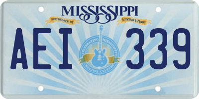 MS license plate AEI339