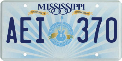 MS license plate AEI370