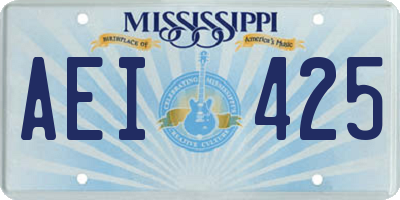 MS license plate AEI425