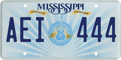 MS license plate AEI444