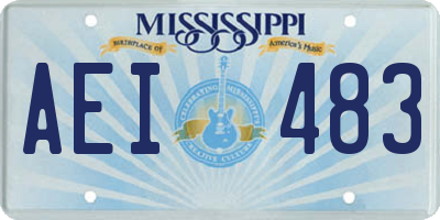 MS license plate AEI483