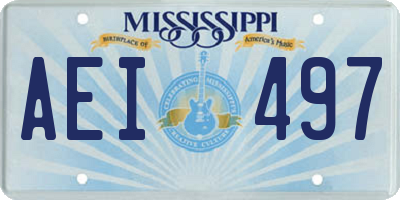 MS license plate AEI497