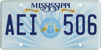 MS license plate AEI506