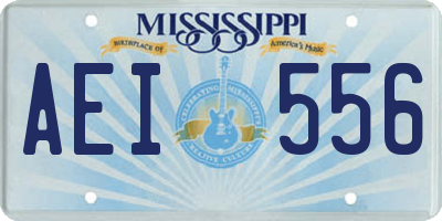 MS license plate AEI556