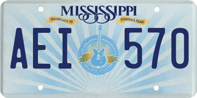 MS license plate AEI570