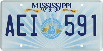 MS license plate AEI591