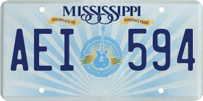 MS license plate AEI594