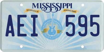 MS license plate AEI595