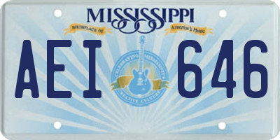 MS license plate AEI646