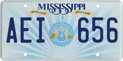 MS license plate AEI656