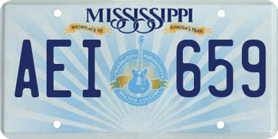 MS license plate AEI659