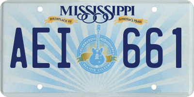 MS license plate AEI661